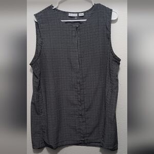 Liz Claiborne Monochrome Patterned Tank Top
